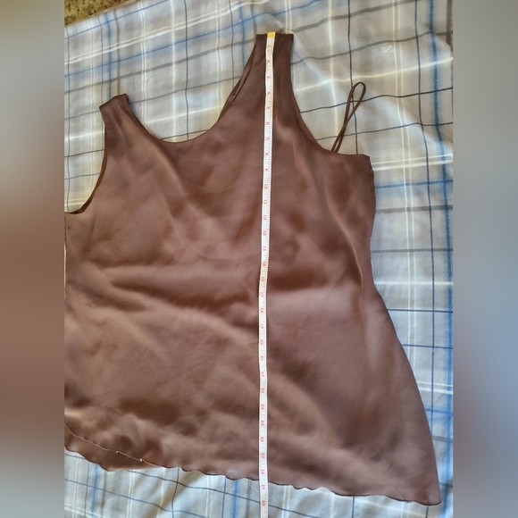 Cato Brown Sleeveless Surplice Blouse Top with Ruffle Size 22/24 W - Picture 8 of 11